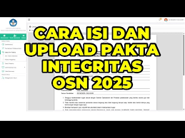 Download Pakta Integritas OSN 2025 Login Upload Contoh Isi Surat 
