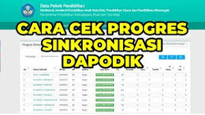 Progres Sinkronisasi Dapodik 2026: Cek Data TK buat SD dan SMP